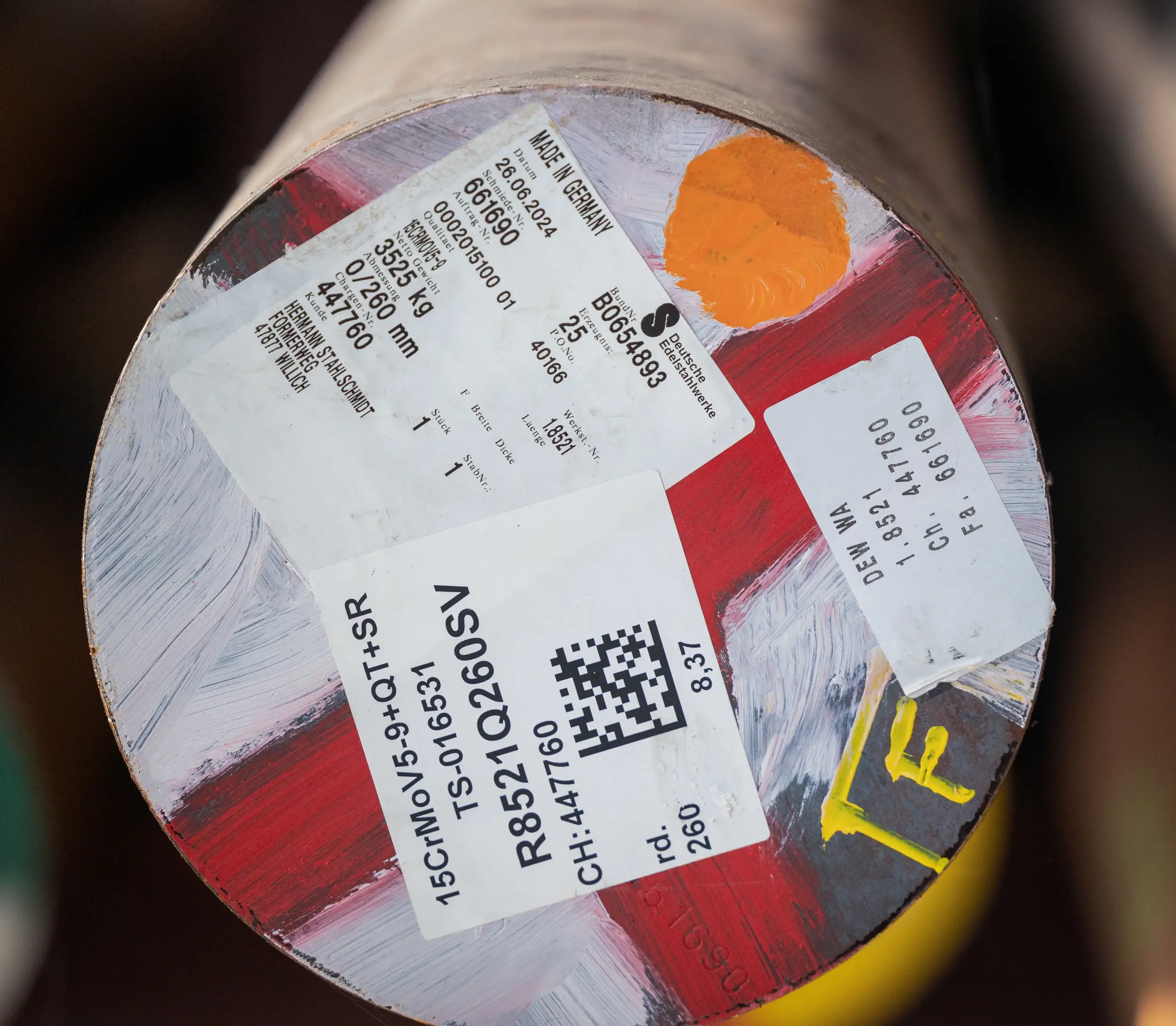 15CrMoV5-9 1.8521 +QT+SR rd.260